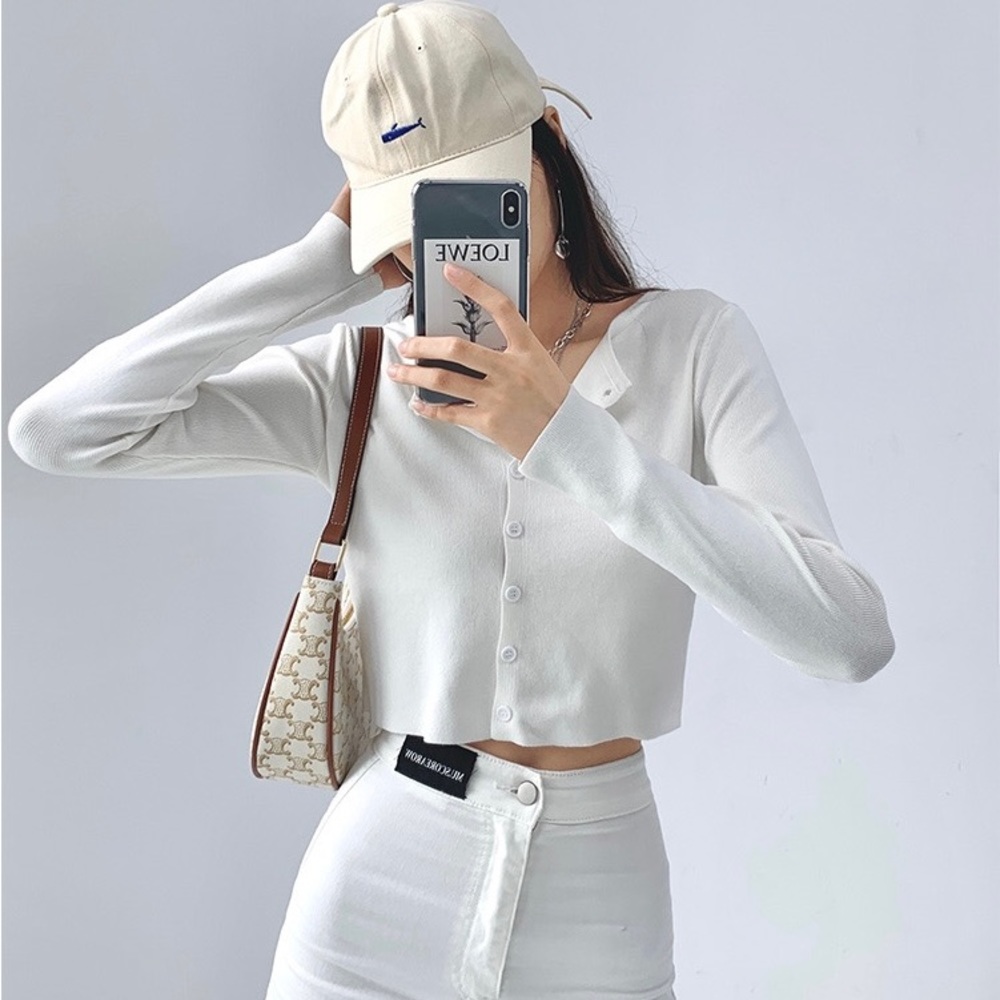 White Cute Cardigan